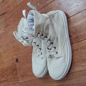 Dr. Martens Hackney cream canvas high tops